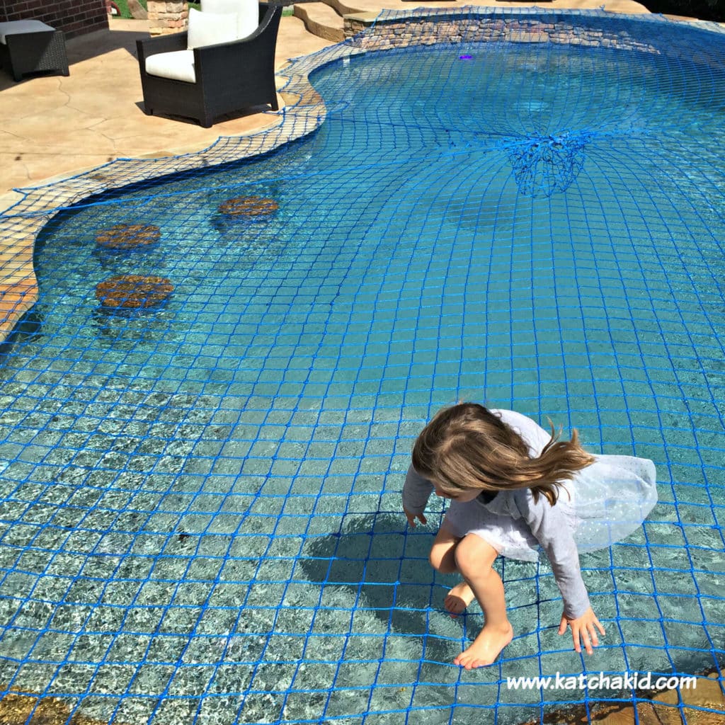 Inground pool safety net