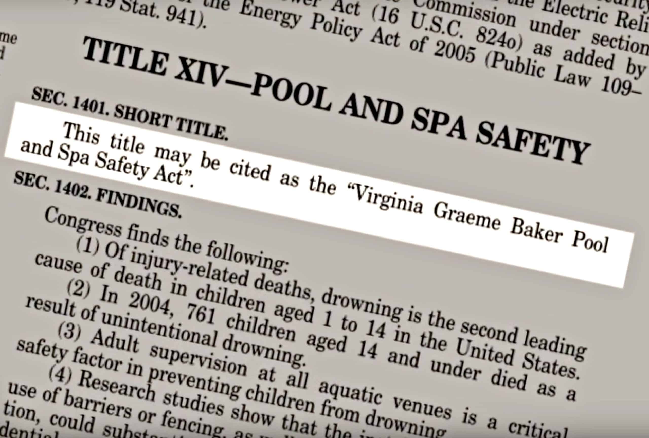 Read more about the article The Virginia Graeme Baker Pool and Spa Safety Act