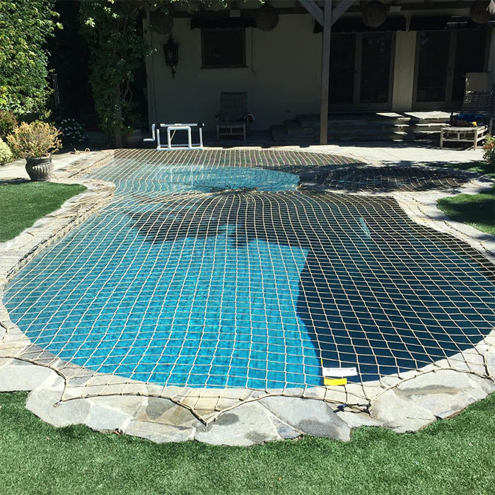 inground Pool Safety Cover Net Installation